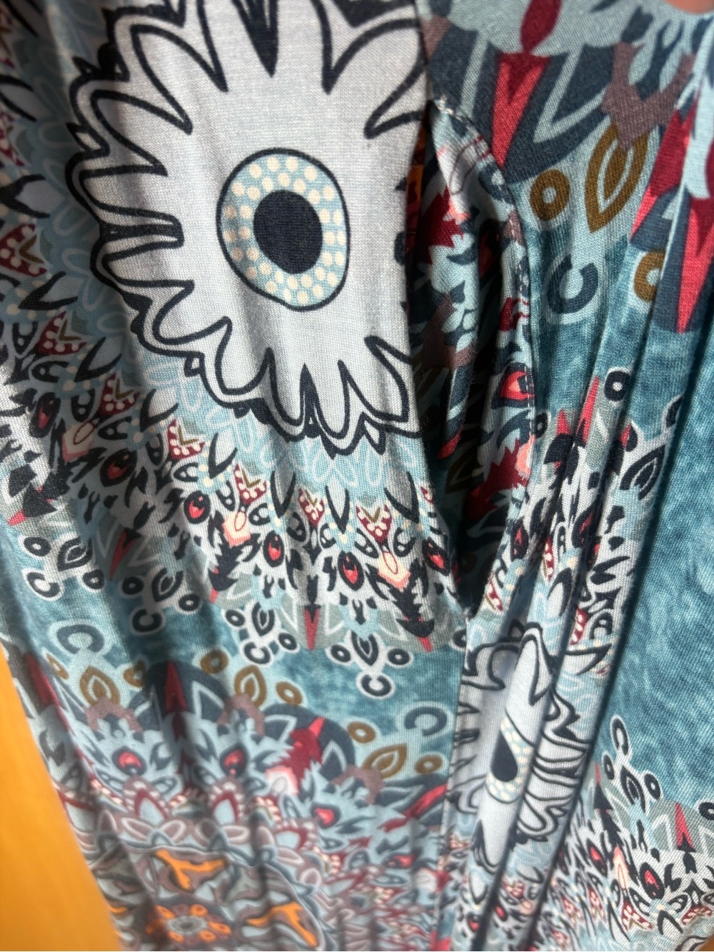 Grecerelle Boho Maxi Dress Large Colorful Mandala Print 59” Long - Picture 9 of 12